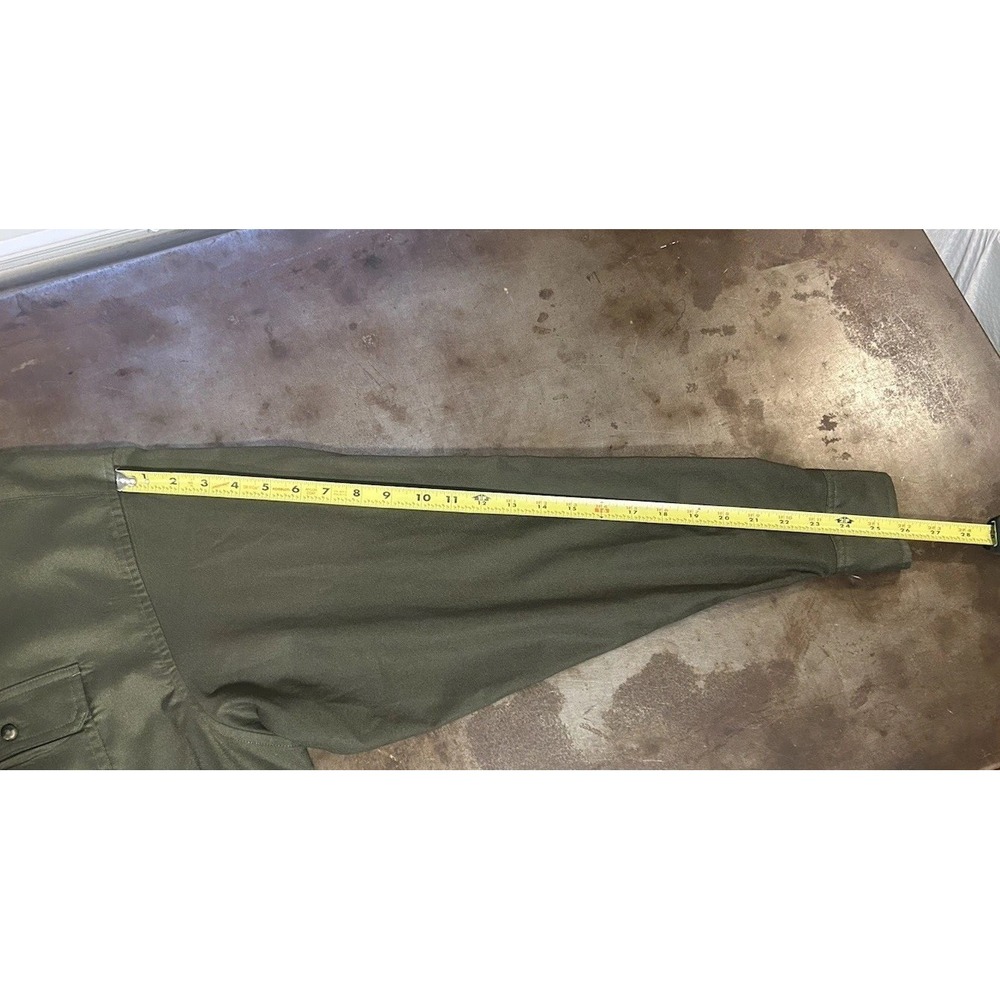 Poncho Laramie Performance Flannel Mens Sz 2XL Dark Green Magnetic Outdoors - Picture 7 of 14